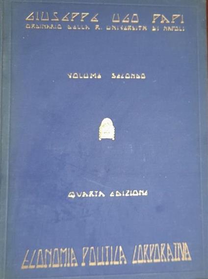 Lezioni di economia corporativa (volume secondo) - Giuseppe Ugo - copertina