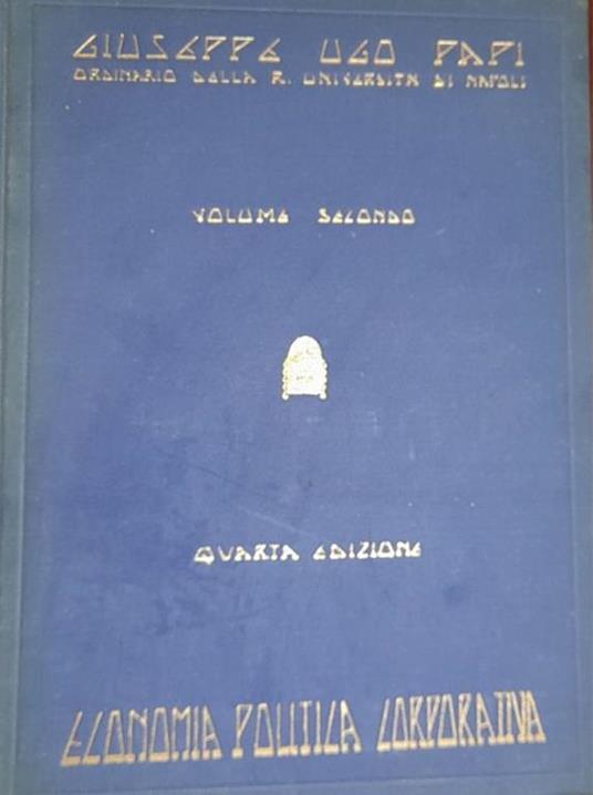 Lezioni di economia corporativa (volume secondo) - Giuseppe Ugo - copertina