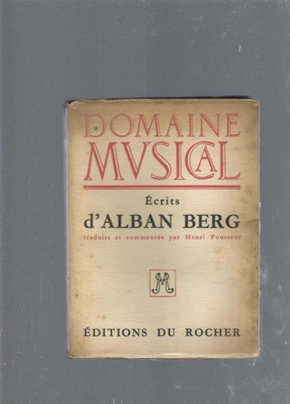 Domaine musical - Alban Berg - copertina