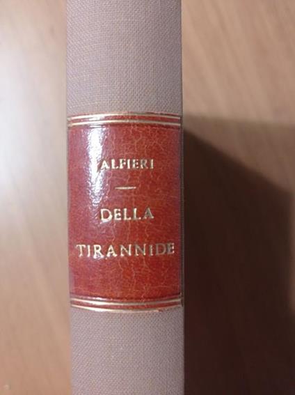 Della Tirannide - Paola Alfieri - copertina