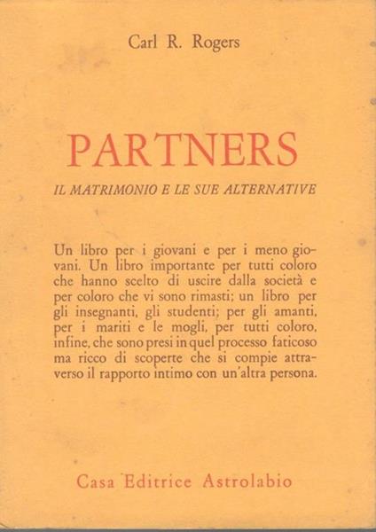 Partners - Carl R. Rogers - copertina