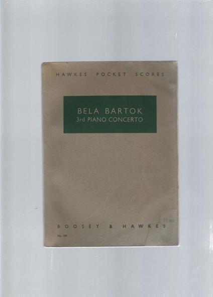 3rd Piano concerto - Bela Bartok - copertina