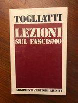 Lezioni sul fascismo - Palmiro Togliatti - copertina