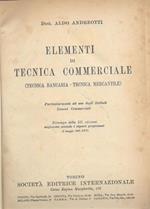 Elementi di tecnica commerciale (tecnica bancaria - tecnica mercantile)