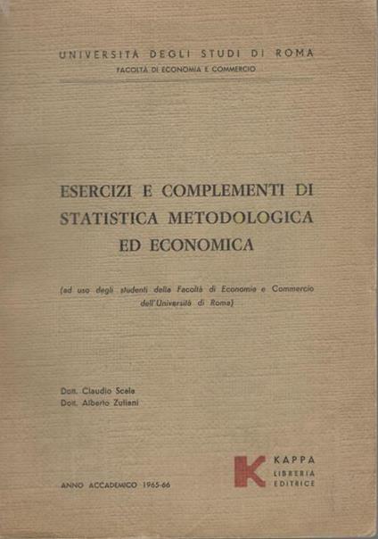 Esercizi e complementi di statistica metodologica ed economica - copertina