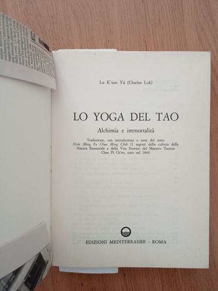 Lo Yoga e il Tao Alchimia e immortalità - Lu K'uan yû - copertina