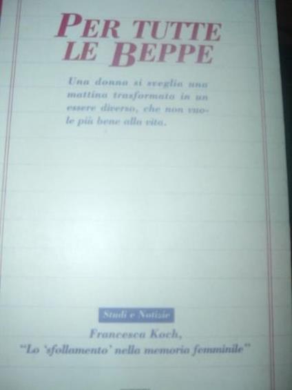 Per tutte le Beppe - Santuzza Lischi Coradeschi - copertina