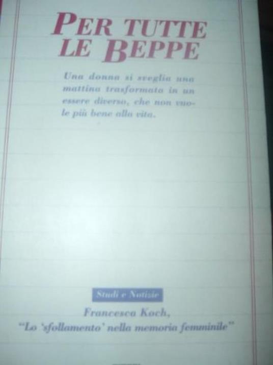 Per tutte le Beppe - Santuzza Lischi Coradeschi - copertina