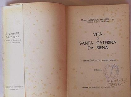 Vita di Santa Caterina da Siena - Lodovico Ferretti - copertina