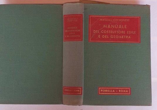 Manuale del costruttore edile e del geometra - copertina