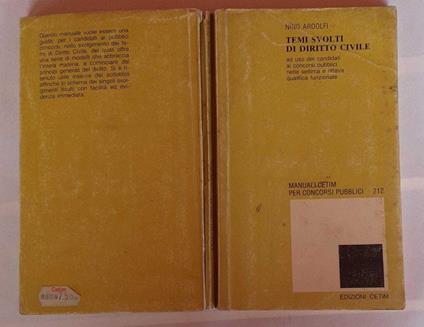 Temi svolti di diritto civile ad uso dei candidati ai concorsi pubblici nella settima e ottava qualifica funzionale - Nino Ardolfi - copertina