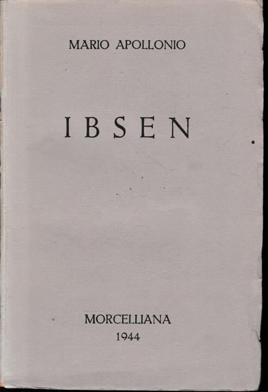 Ibsen - Mario Apollonio - copertina
