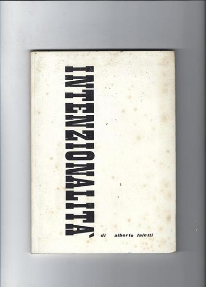 Intenzionalità - Alberto Faietti - copertina