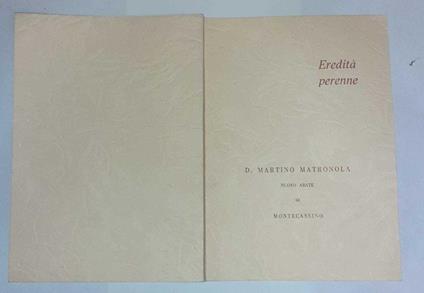 Eredita perenne - copertina