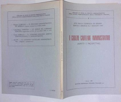 Il giudizio cautelare amministrativo (Aspetti e prospettivi) - copertina