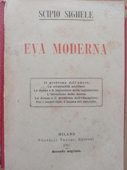 Eva Moderna - Scipio Sighele - copertina
