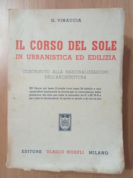 Il corso del Sole in urbanistica ed edilizia - A. Vinaccia - copertina
