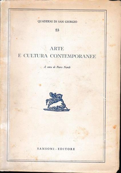 Arte e cultura contemporanee - Piero Nardi - copertina