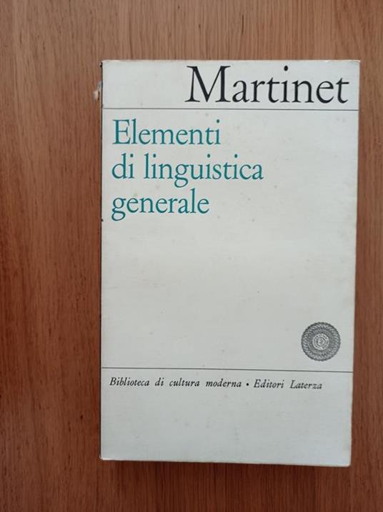 Elementi di linguistica generale - Martine - copertina