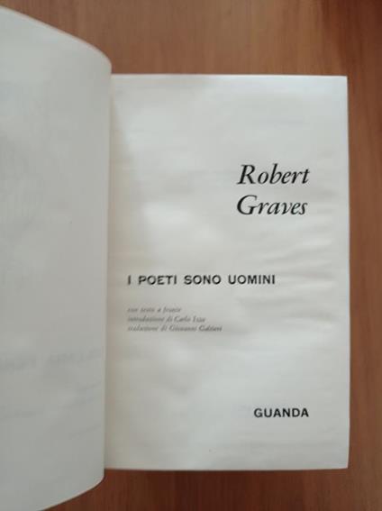 I poeti sono uomini - Robert Graves - copertina