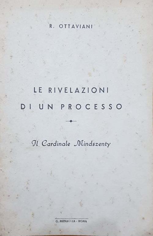 Le rivelazioni di un processo - copertina