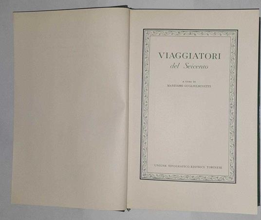 Viaggiatori del Seicento - copertina