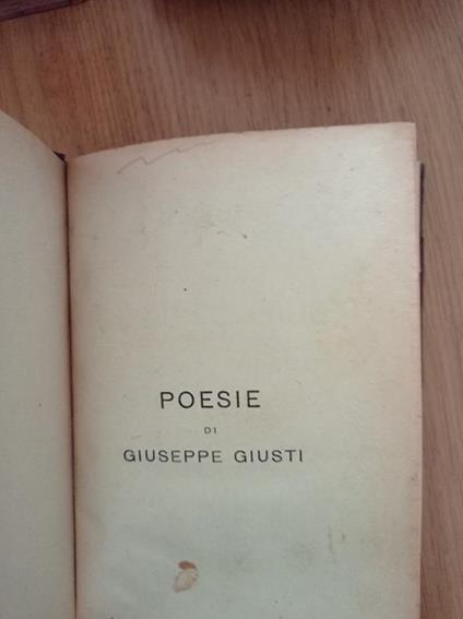 Poesie - Giuseppe Giusti - copertina