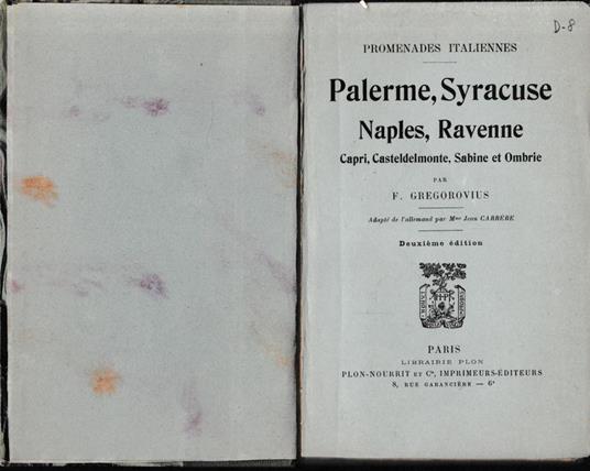 Palerme, Syracuse, Naples, Ravenne, Capri, Castedelmonte, Sabine et Ombrie - copertina