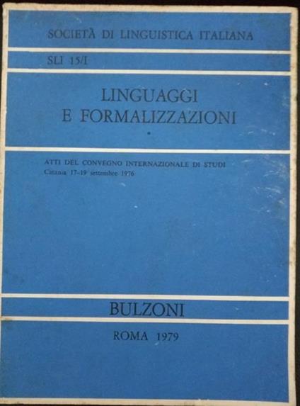 Linguaggi e formalizzazioni - copertina