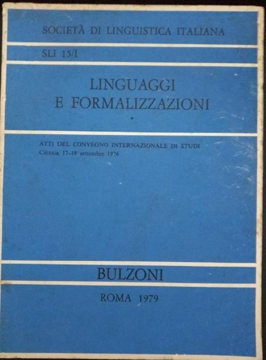 Linguaggi e formalizzazioni - copertina