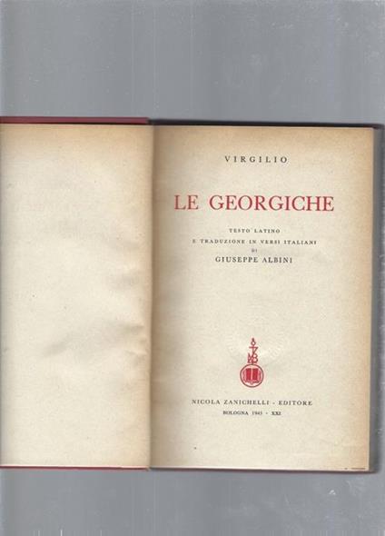 Le georgiche - Virgilio - copertina