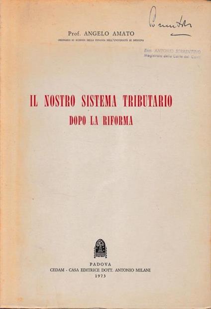 Il nostro sistema tributario dopo la riforma - Angelo Amato - copertina