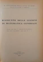Riassunto delle lezioni di matematica generale