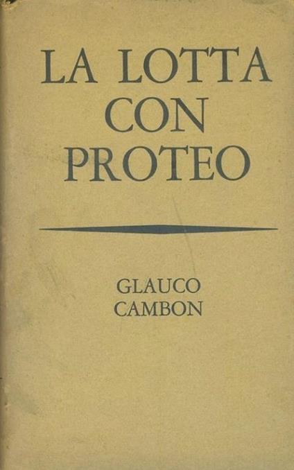 La lotta con Proteo - Glauco Cambon - copertina