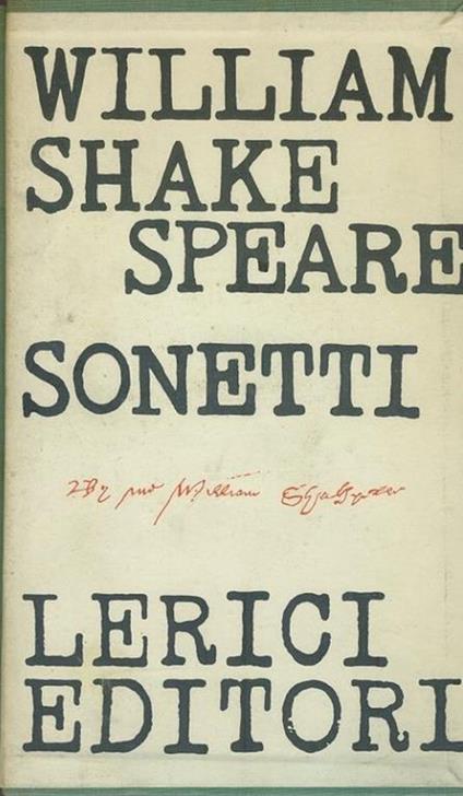 Sonetti - William Shakespeare - copertina