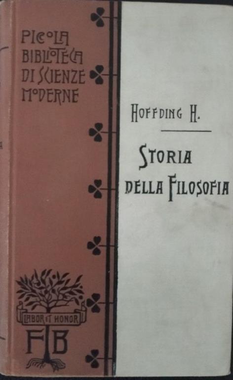 Compendio di storia della filosofia moderna - Harold Hoffding - copertina