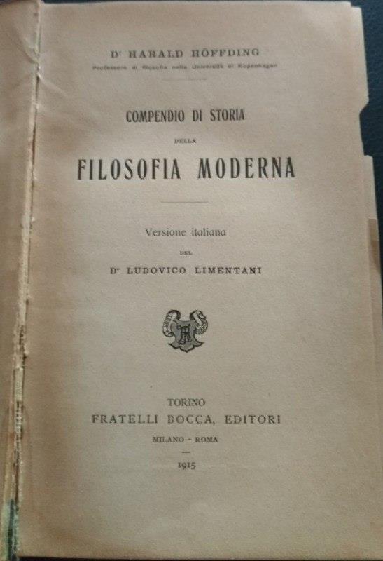 Compendio di storia della filosofia moderna