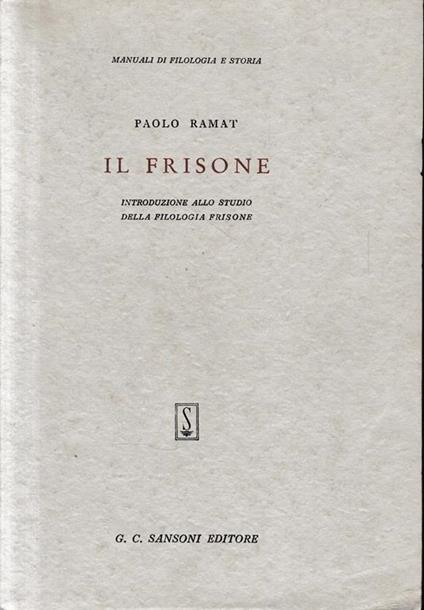 Il Frisone - Paolo Ramat - copertina