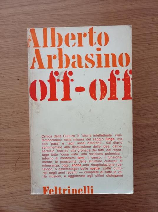 Off - Off - Alberto Arbasino - copertina
