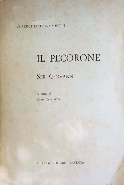 Il pecorone - Giovanni Fiorentino - copertina