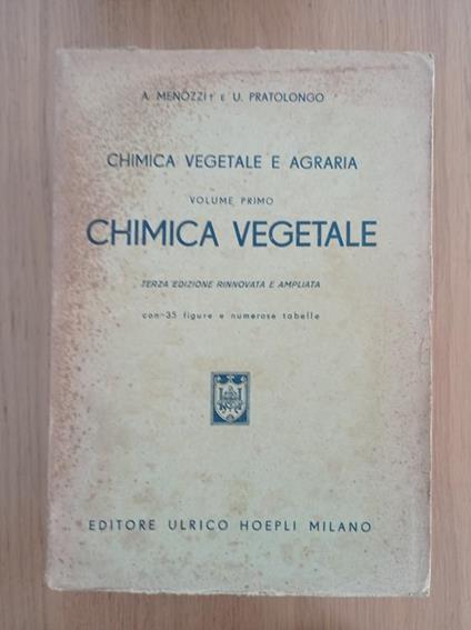Chimica vegetale e agraria CHIMICA VEGETALE - copertina