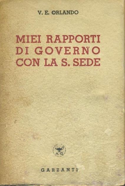 Miei rapporti di governo con la S.Sede - copertina