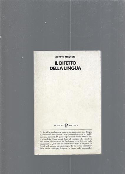Il difetto della lingua - Octave Mannoni - copertina