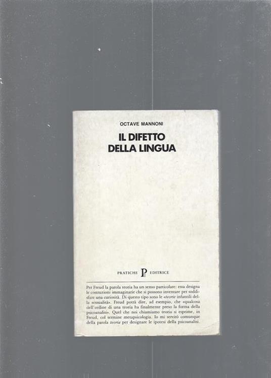 Il difetto della lingua - Octave Mannoni - copertina