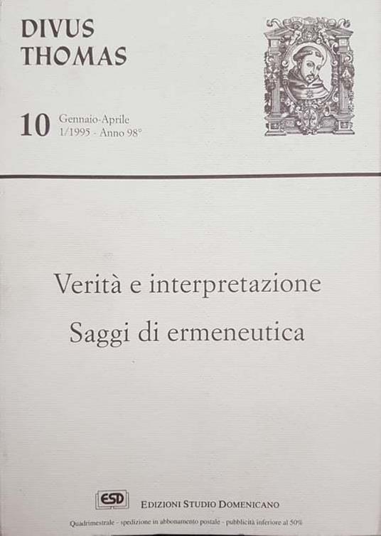 Verità e interpretazione. Saggi di ermeneutica - copertina