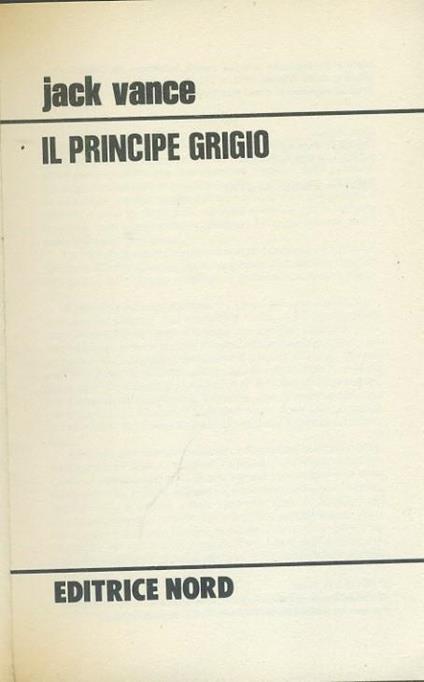 Il principe grigio - Jack Vance - copertina