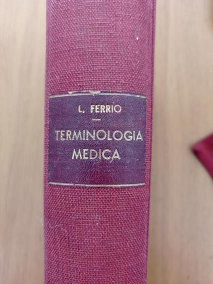 Terminologia medica - Luigi Ferrio - copertina