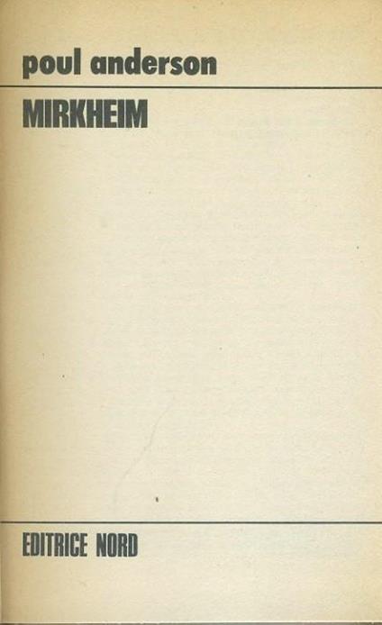 Mirkheim - Poul Anderson - copertina