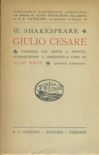 Giulio Cesare - William Shakespeare - copertina