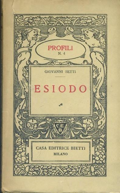 Esiodo - Giovanni Tosetti - copertina